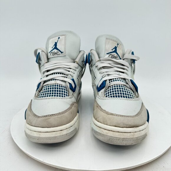 Nike Air Jordan 4 Retro Youth Size 7Y Women 8.5 HF4281 141 Industrial Blue Shoes - Picture 2 of 11